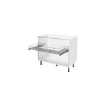 Etagre coulissante pour meuble sous vier goodhome pebre 100 cm