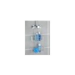 Etagre de douche  suspendre en acier inoxydable argent, 2 paniers, l. 25 x h. 55 x p. 14 cm, wenko ...
