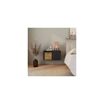 Étagère modulable 2 cubes avec 1 porte et boîte de rangement goodhome mixxit noir Étagère modulable 2 cubes avec 1 porte et boîte de rangement goodhome mixxit noir