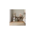 Étagère modulable 6 cubes avec 2 boîtes de rangement goodhome mixxit effet pin Étagère modulable 6 cubes avec 2 boîtes de rangement goodhome mixxit effet pin
