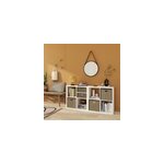 tagre modulable 8 cubes avec 2 tiroirs goodhome mixxit blanc