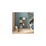 tagre modulable 8 cubes avec 2 tiroirs goodhome mixxit effet chne