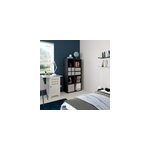 Étagère modulable 8 cubes avec boîtes de rangement goodhome mixxit noir Étagère modulable 8 cubes avec boîtes de rangement goodhome mixxit noir