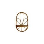 tagre murale en rotin forme fleur l. 17 x h. 41 x p. 25, 5 cm ornami