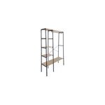 �tag�re de rangement style industriel napari 4 cases bois et m�tal h. 190 x l. 116, 4 cm