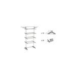 �tendoir � linge multifonction sur roulettes 25 m d'�tendage, 30 accessoires, 4 niveaux et 2 portes - ...