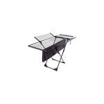 �tendoir � linge pliable 27 m d'�tendage avec 4 ailes, noir sur roulettes, kitchen move umea