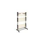 Etendoir à linge tour 3 niveaux noir et effet bois l. 78 x h. 150 x p. 67 cm 5five simply smart bara Etendoir à linge tour 3 niveaux noir et effet bois l. 78 x h. 150 x p. 67 cm 5five simply smart bara