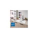�vier en c�ramique 1 cuve � droite � encastrer villeroy & boch subway style blanc brillant