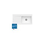 �vier en c�ramique 1 cuve � droite � encastrer villeroy & boch subway style blanc mat