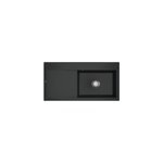 vier en cramique 1 cuve  droite  encastrer villeroy & boch subway style noir mat