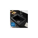 �vier en c�ramique 1 cuve � encastrer villeroy & boch subway noir mat