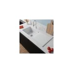 vier en cramique 1 cuve  gauche  encastrer villeroy & boch subway style blanc brillant