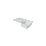 vier en composite de quartz blanc 1 bac  encastrer arber