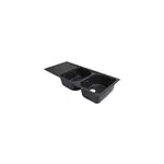 vier en composite de quartz noir 2 bacs  encastrer arber