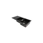 vier en composite de quartz noir 2 bacs  encastrer galvani