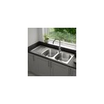 �vier de cuisine 2 cuves et 1 �gouttoir en acier inoxydable jabiri