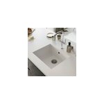 �vier de cuisine sous - plan en composite de quartz blanc 1 bac � encastrer goodhome sorrel