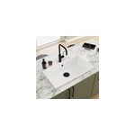 �vier de cuisine sous - plan en composite de quartz blanc 1 bac � encastrer goodhome sorrel