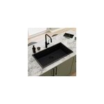 �vier de cuisine en composite de quartz noir 1 bac � encastrer goodhome sorrel