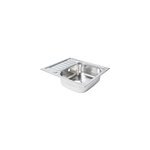 vier de cuisine en inox poli 1 bac  encastrer sagan