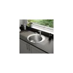 Evier  encastrer en acier 1 bac et gouttoir l. 49 x h. 19 x p. 18, 5 cm quimby