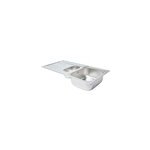 vier en inox finition nid d'abeille 1, 5 bacs  encastrer lyell