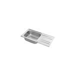 �vier en inox finition nid d'abeille 1 bac � encastrer lyell
