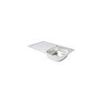 vier en inox finition nid d'abeille 1 bac  encastrer nakaya