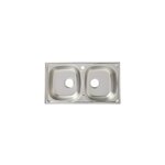 vier en inox finition nid d'abeille 2 bacs  encastrer bohm