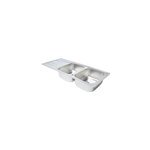 vier en inox finition nid d'abeille 2 bacs  encastrer lyell