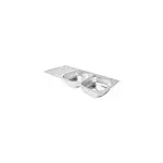 vier en inox finition nid d'abeille 2 bacs  encastrer nakaya
