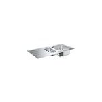 Évier en inox satiné 1, 5 bacs à encastrer grohe k200 Évier en inox satiné 1, 5 bacs à encastrer grohe k200