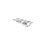 vier en inox satin 2 bacs  encastrer turing