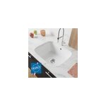 �vier sous - plan en c�ramique 1 cuve � encastrer villeroy & boch cisterna blanc brillant