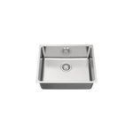 vier sous - plan en inox finition gris 1 bac  encastrer essebagno inoxa 54