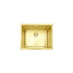 vier sous - plan en inox finition or 1 bac  encastrer essebagno luisa 55
