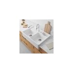 vier timbre d'office de cuisine  poser 2 bacs tradition villeroy & boch cramique blanc brillant