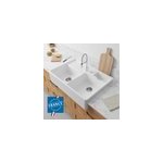 �vier timbre d'office de cuisine � poser 2 bacs tradition villeroy & boch c�ramique blanc brillant