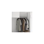 Barre de penderie en acier gris goodhome atomia 75 cm