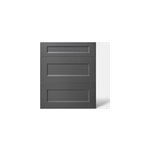 Faade de cuisine 1 tiroir et 2 casseroliers artemisia gris graphite mat l. 60 cm x h. 72 cm goodhome ...