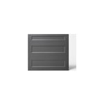 Faade de cuisine 1 tiroir et 2 casseroliers artemisia gris graphite mat l. 80 cm x h. 72 cm goodhome ...