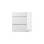 Faade de cuisine 1 tiroir et 2 casseroliers garcinia blanc brillant l. 50 cm x h. 72 cm goodhome