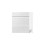 Faade de cuisine 1 tiroir et 2 casseroliers garcinia blanc brillant l. 60 cm x h. 72 cm goodhome
