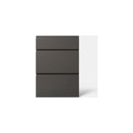 Faade de cuisine 1 tiroir et 2 casseroliers garcinia gris anthracite brillant l. 50 cm x h. 72 cm goodhome ...