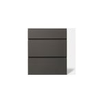 Faade de cuisine 1 tiroir et 2 casseroliers garcinia gris anthracite brillant l. 60 cm x h. 72 cm goodhome ...