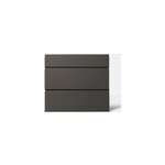 Faade de cuisine 1 tiroir et 2 casseroliers garcinia gris anthracite brillant l. 80 cm x h. 72 cm goodhome ...
