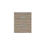 Façade de cuisine 1 tiroir et 2 casseroliers pachira décor chêne l. 60 cm x h. 72 cm goodhome Façade de cuisine 1 tiroir et 2 casseroliers pachira décor chêne l. 60 cm x h. 72 cm goodhome