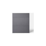 Faade de cuisine 1 tiroir et 2 casseroliers stevia gris anthracite brillant l. 60 cm x h. 72 cm goodhome ...