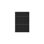 Faade de cuisine 1 tiroir et 2 casseroliers stevia noir mat l. 50 cm x h. 72 cm goodhome